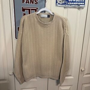 Bill Blass Beige Crewneck Sweater for Men
